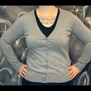 Gray cardigan